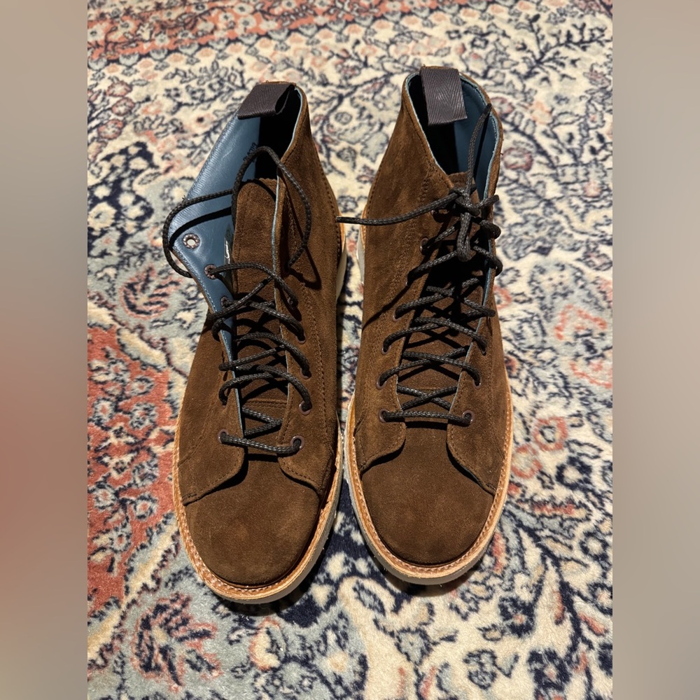 Tricker's Dark Brown Suede Boots